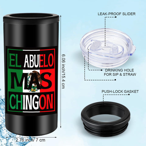 Patelai Vaso termico mexicano diseño colorido 12oz mantiene bebidas frescas.