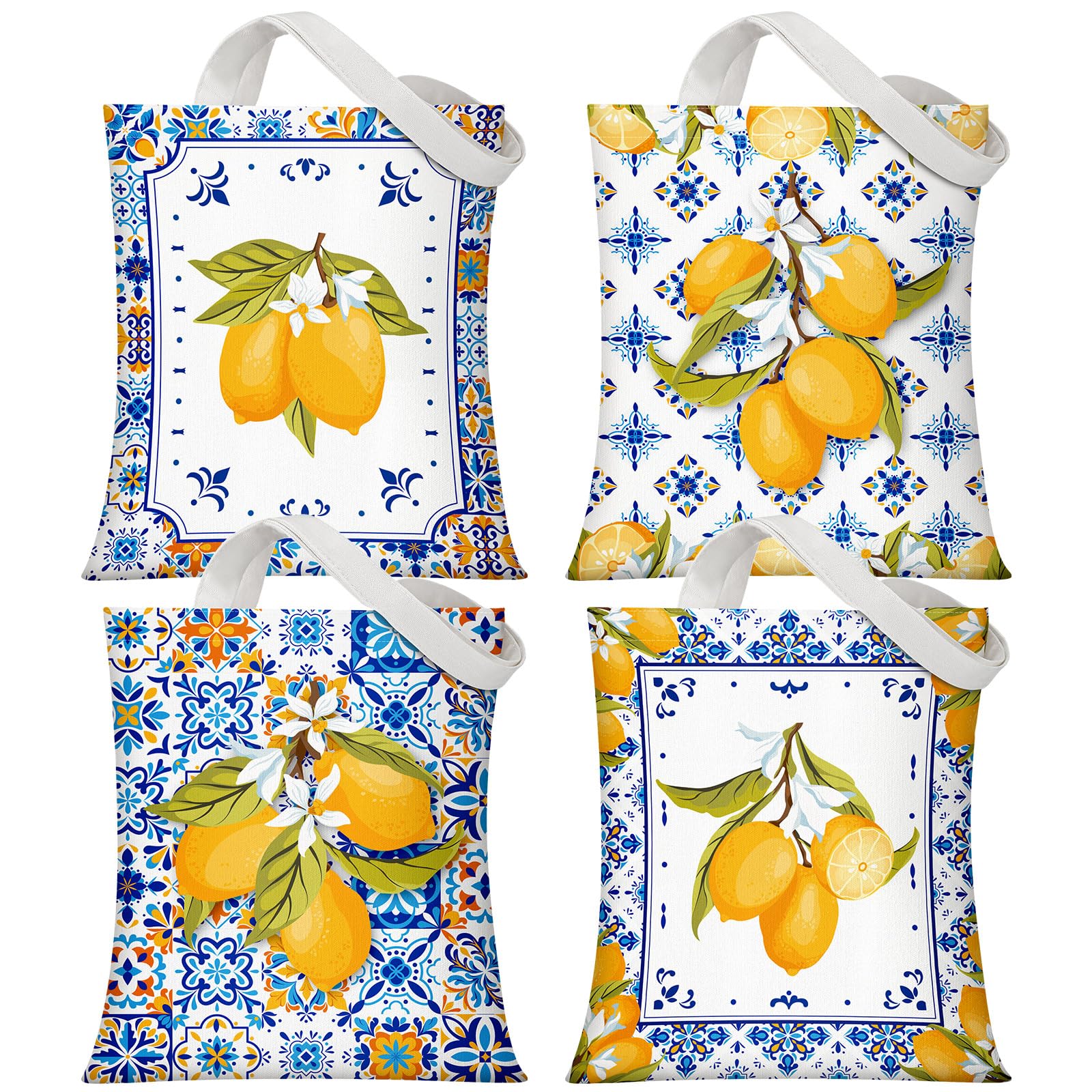 Paterr Amalfi Coast Tote con limones, ideal para viajes y playa.
