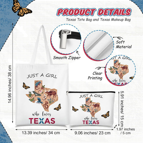 Paterr bolsa de lona Texas, capacidad amplia para artículos diarios.