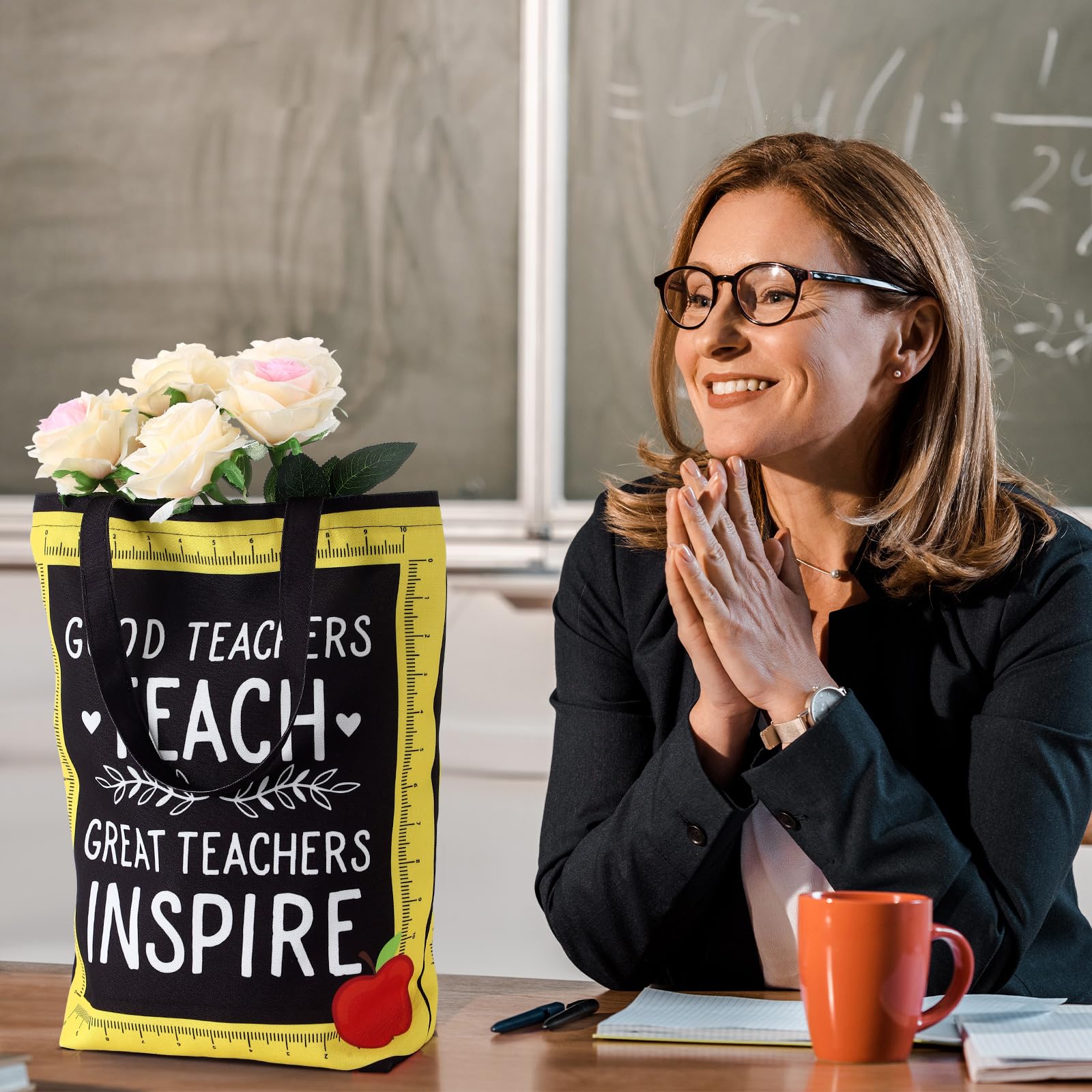 Paterr bolsa cuaderno marmol, estilo y función para docentes en movimiento.