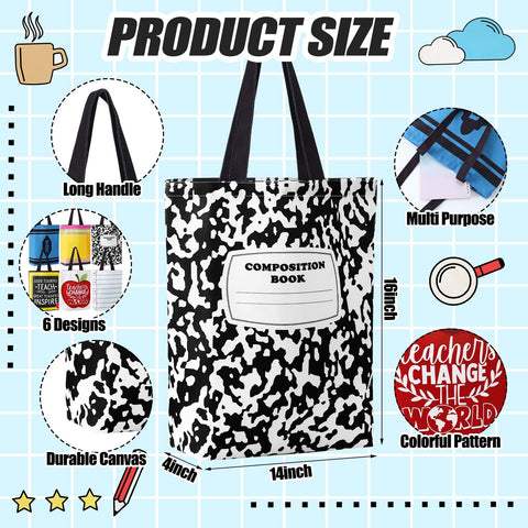 Paterr bolsas docentes con lápiz, ideal para transportar cuadernos y útiles.