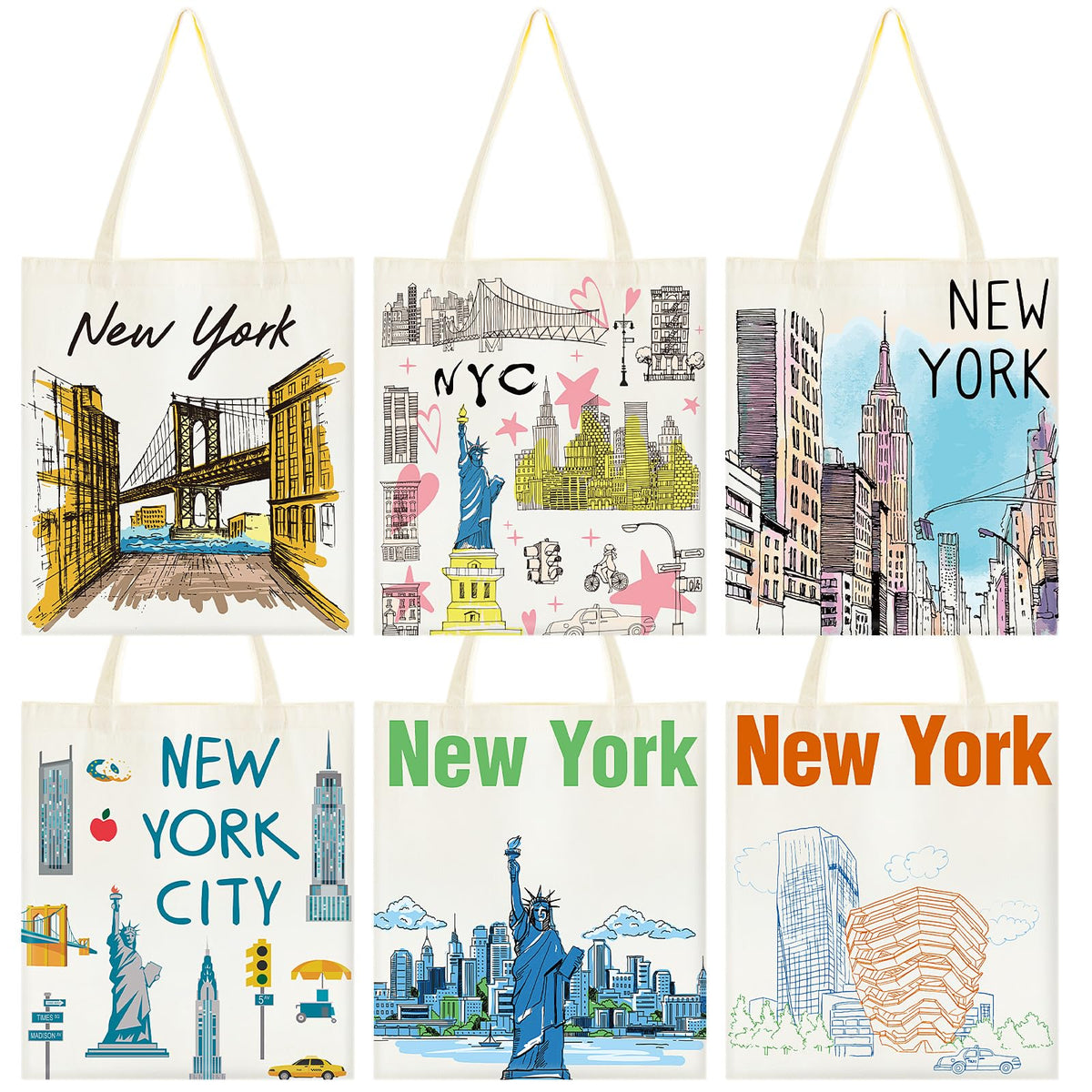 Paterr bolsa Nueva York colección arte urbano, ideal para uso diario.