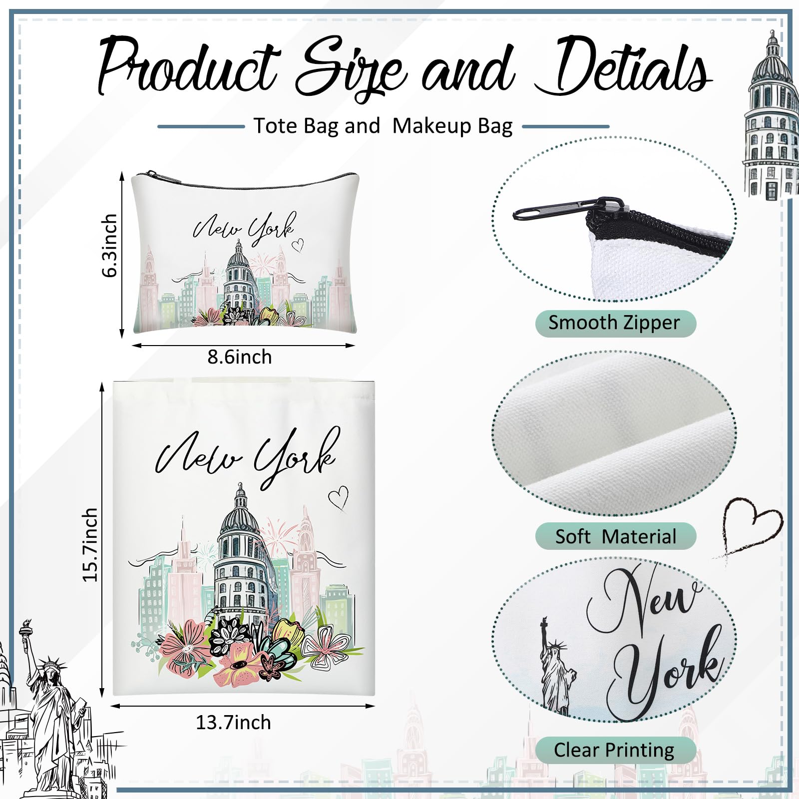 Paterr estuche de maquillaje acuarela para organizar productos de belleza.