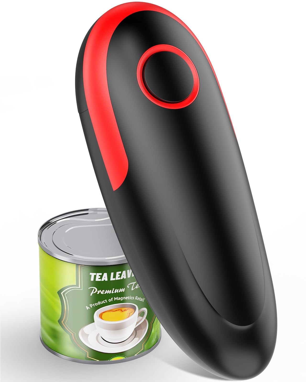 Patibooo abre-latas eléctrico con un toque, fácil para cualquier tamaño de lata.