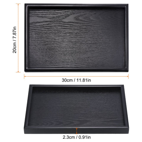 Bandeja PATIKIL de madera rectangular de 30x20 cm para servir.