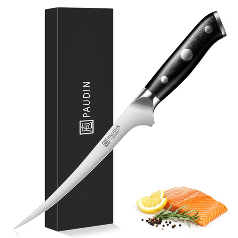PAUDIN Cuchillo filete 7 pulgadas, corte preciso para filetear pescado