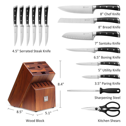 PAUDIN cuchillo pan 8 pulgadas mostrado para panificados, corte uniforme.