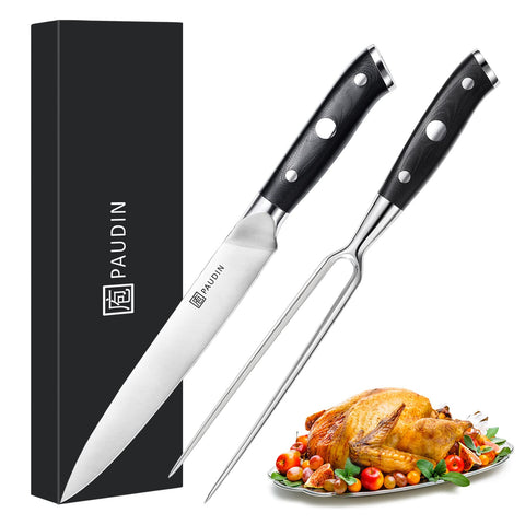 PAUDIN Cuchillo trinchar 8 pulgadas, filo de acero aleman para cortes precisos.