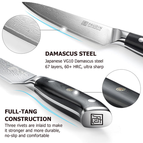 Mango G10 ergonómico PAUDIN para uso cómodo y seguro