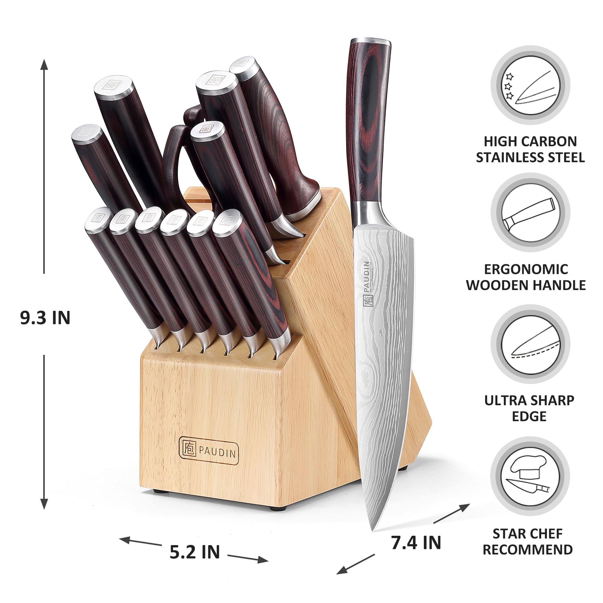 Tijeras de cocina PAUDIN para cortar y picar con precisión