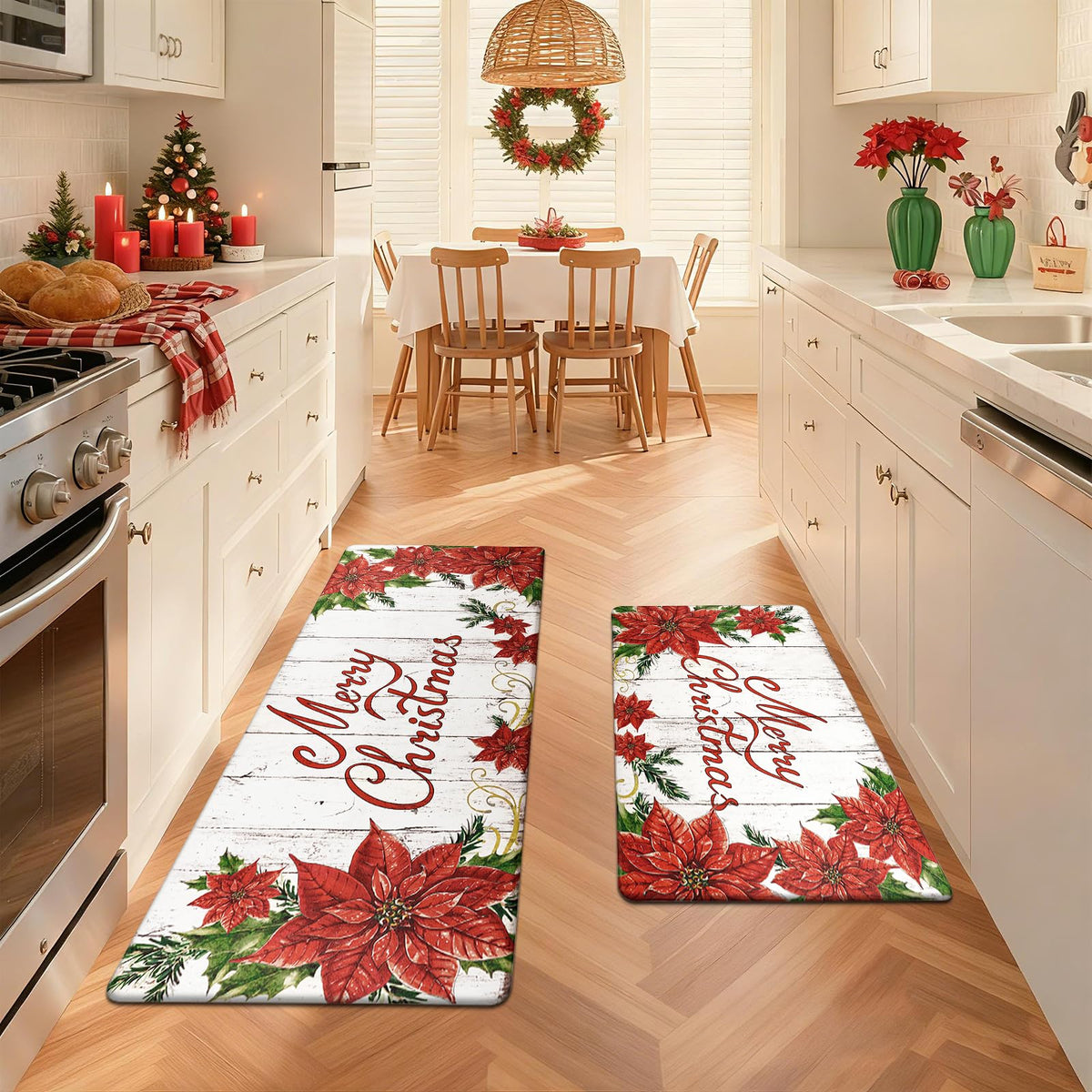 Pauwer alfombras cocina navidad anti-fatiga 17x48 para mayor comodidad