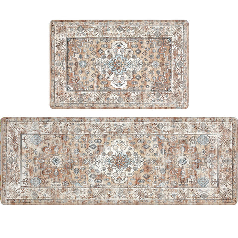 Pauwer set de alfombras antifatiga para cocina, dos piezas, soporte cómodo al cocinar.