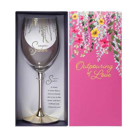 Vaso Pavilion Amazing Sister, cristal 19 oz, ideal para brindis
