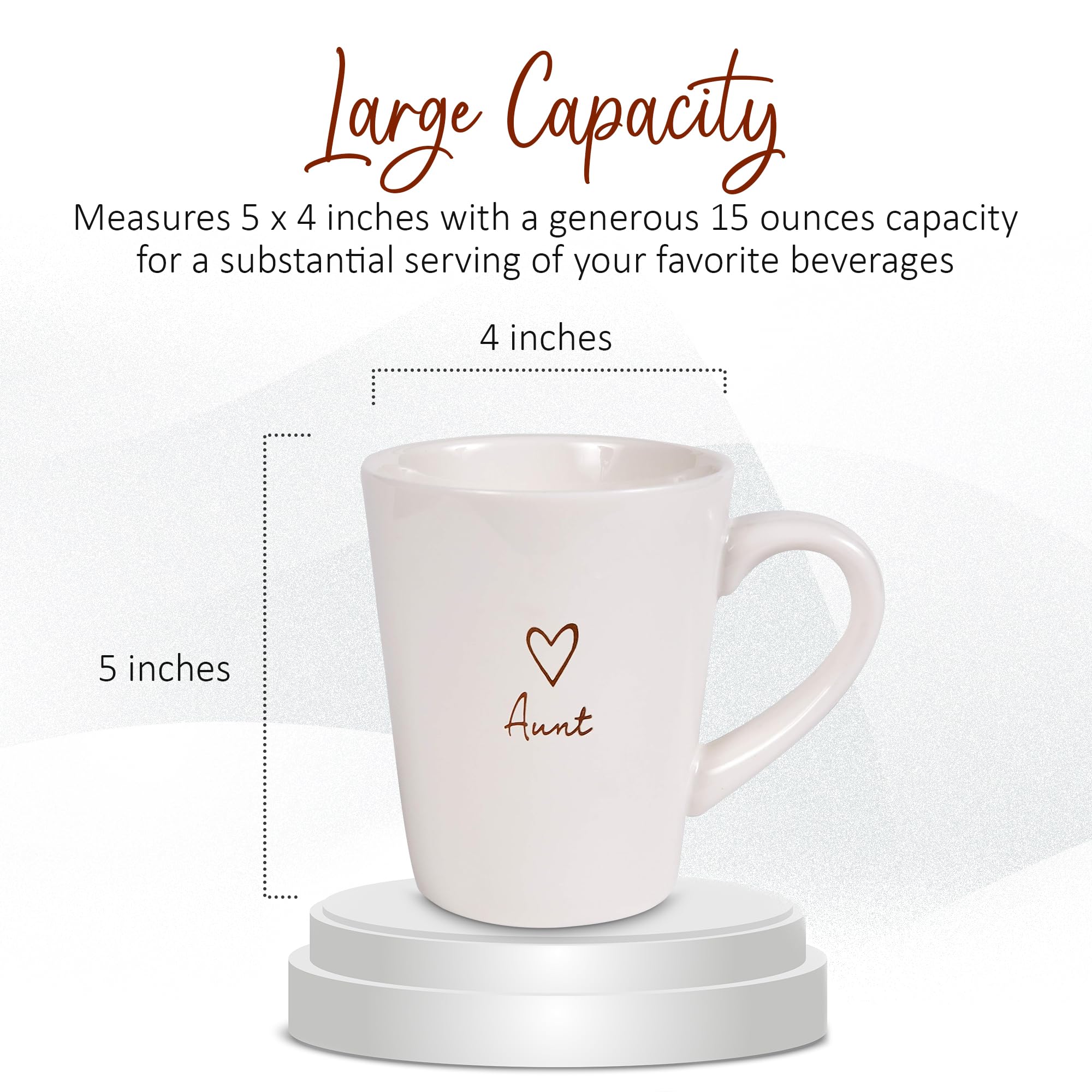 Diseño propio de Pavilion Gift Company en taza para tía