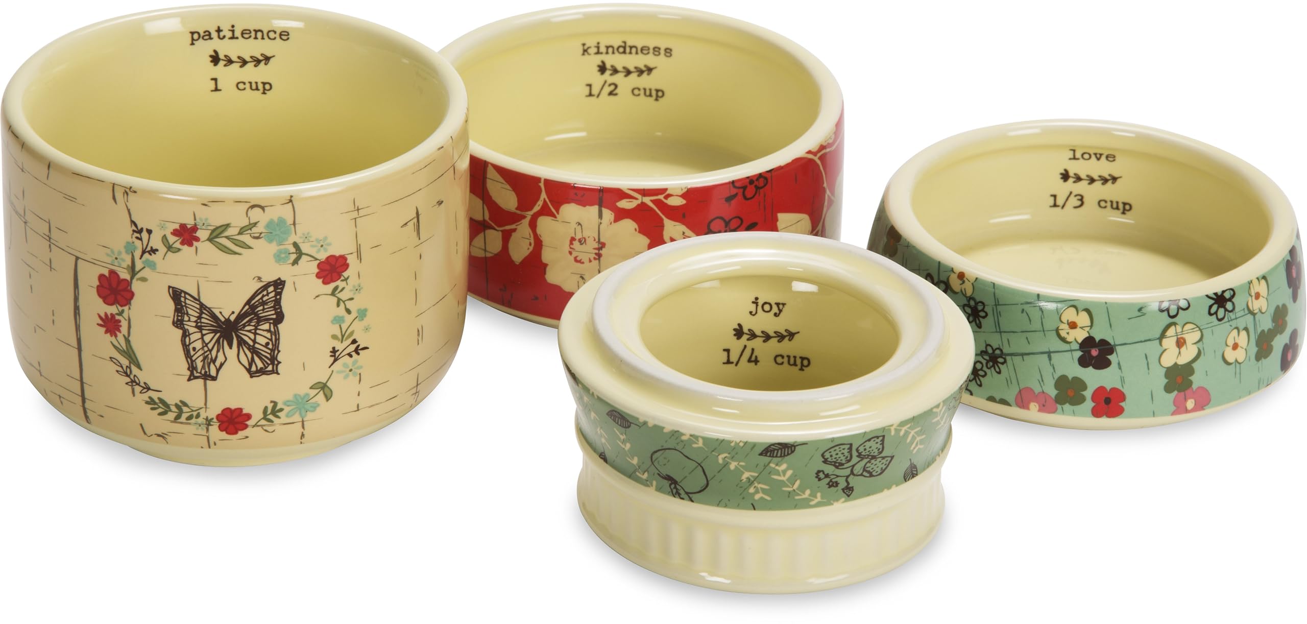 Pavilion Live Simply Floral: conjunto apilable de medidores florales para repostería.