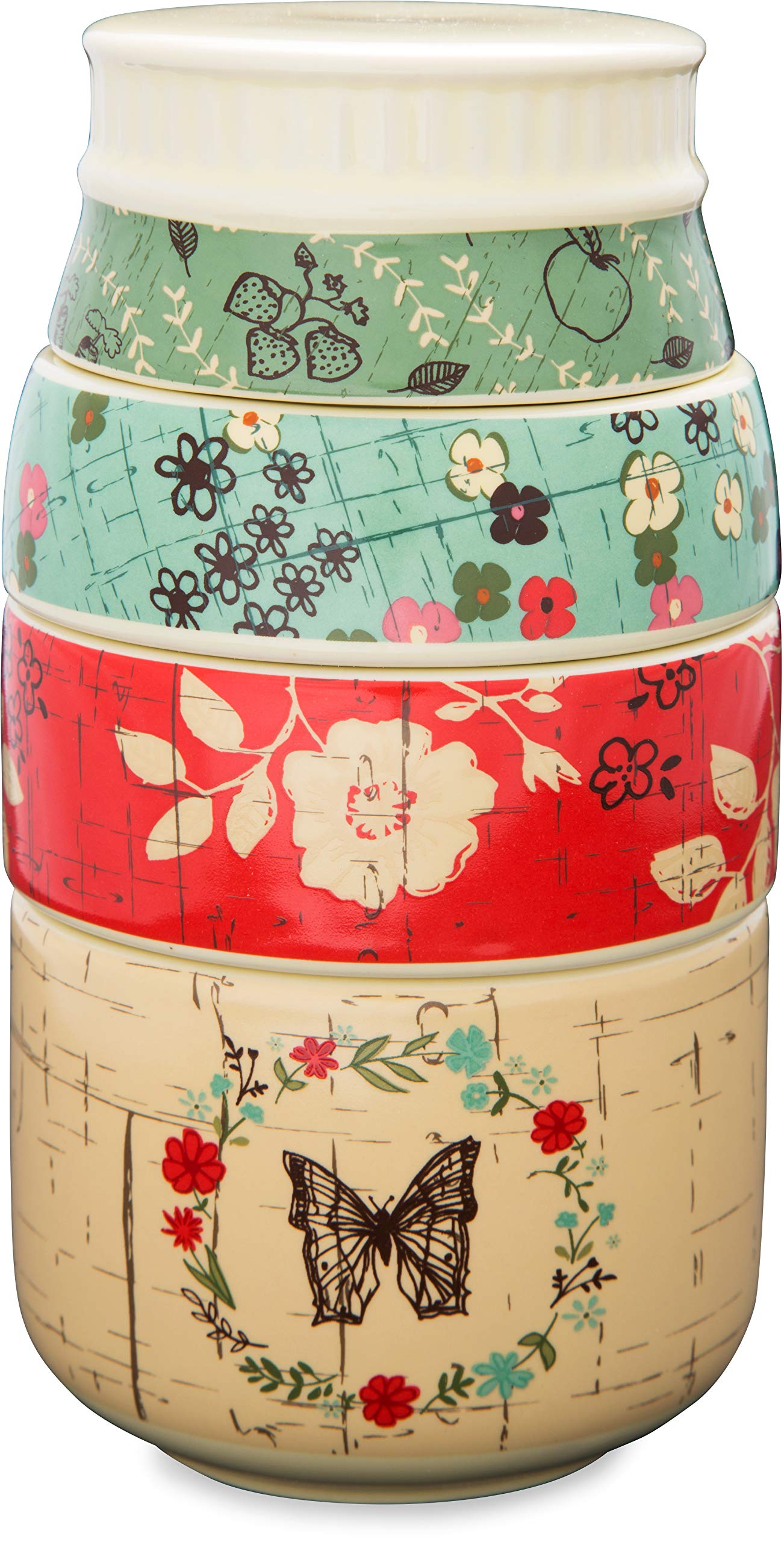 Pavilion Live Simply Floral: medidores de jarra con motivos florales, útiles para medir ingredientes con precisión.