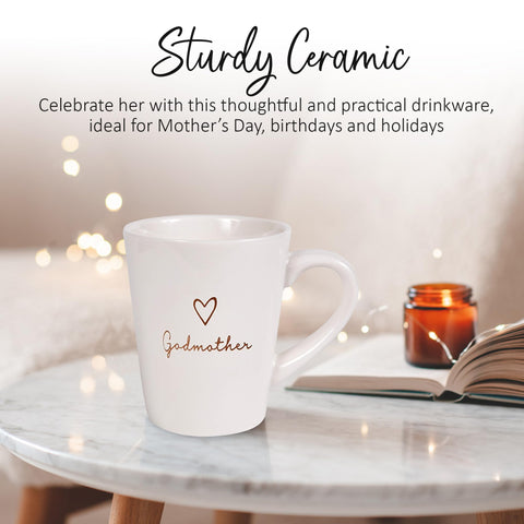 Taza Pavilion Madrina crema 15 oz apta para microondas y lavavajillas.