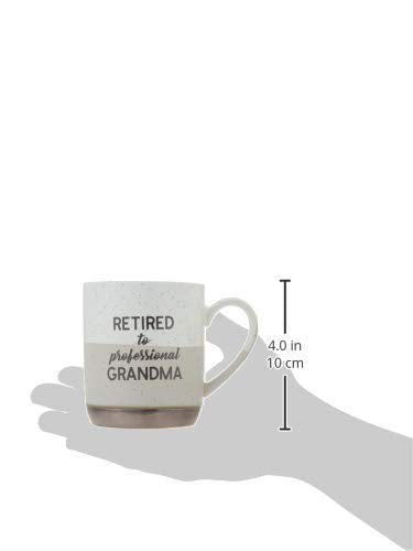 Taza Pavilion Jubilada para Abuela Profesional, detalle del patrón moteado, estilo elegante.