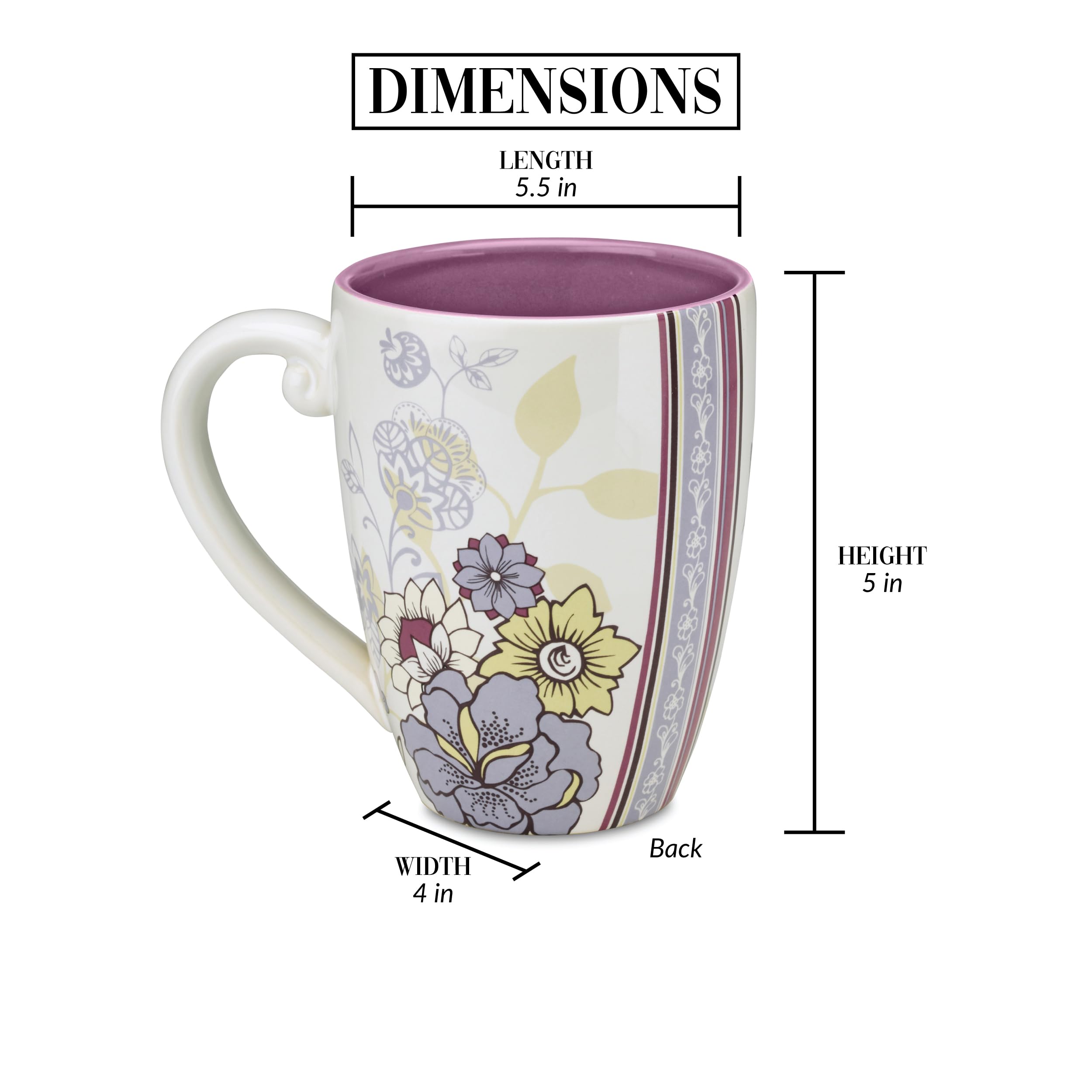 Taza cerámica apta para lavavajillas Pavilion, fácil de limpiar