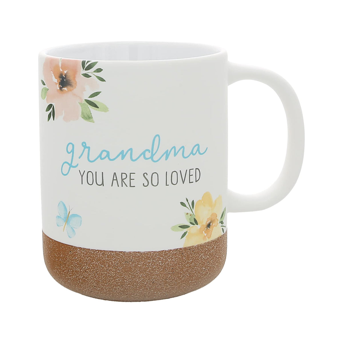 Taza Pavilion para abuela con mensaje de amor y diseño floral en acuarela.