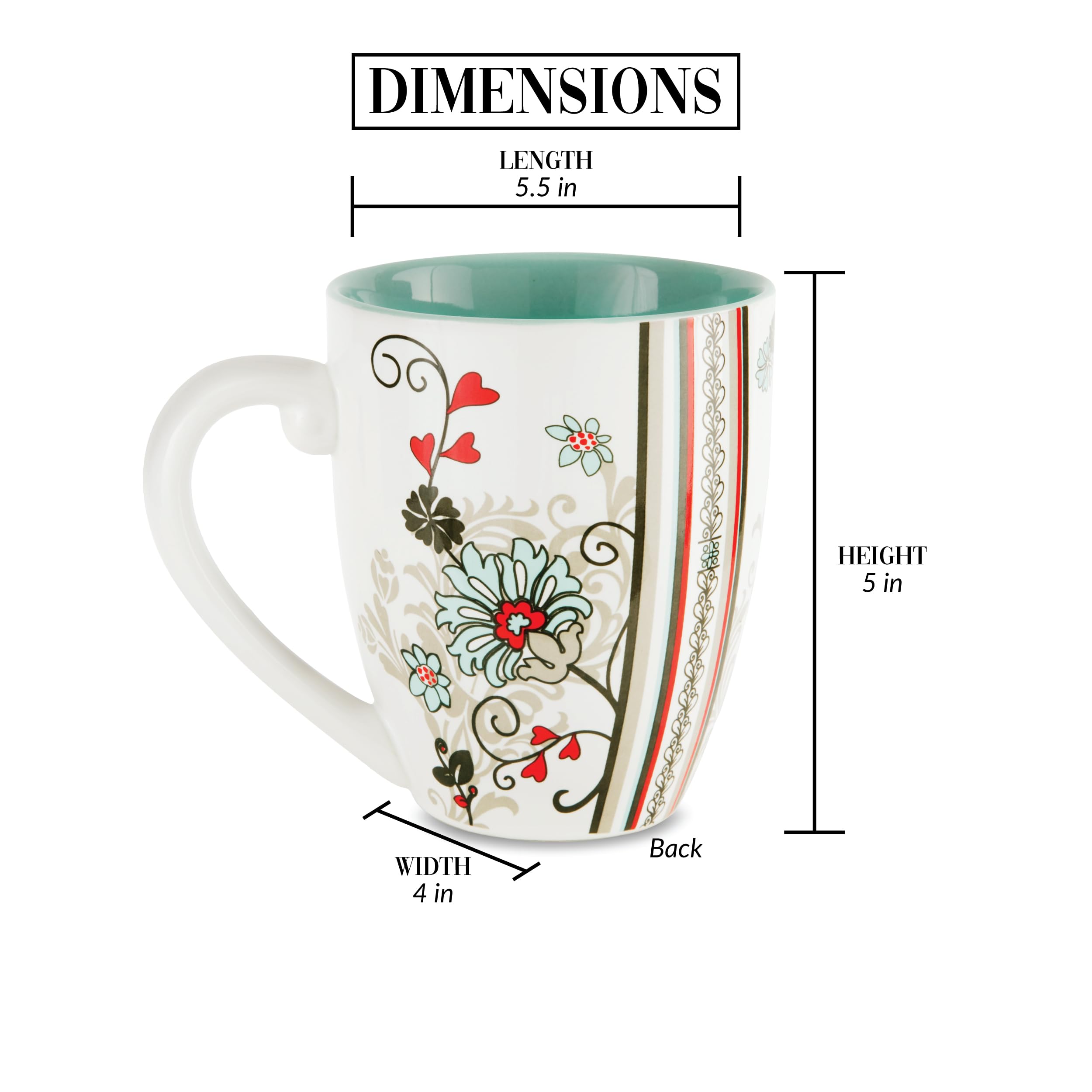 Taza de cerámica Pavilion 20 oz para bebidas calientes duraderas.