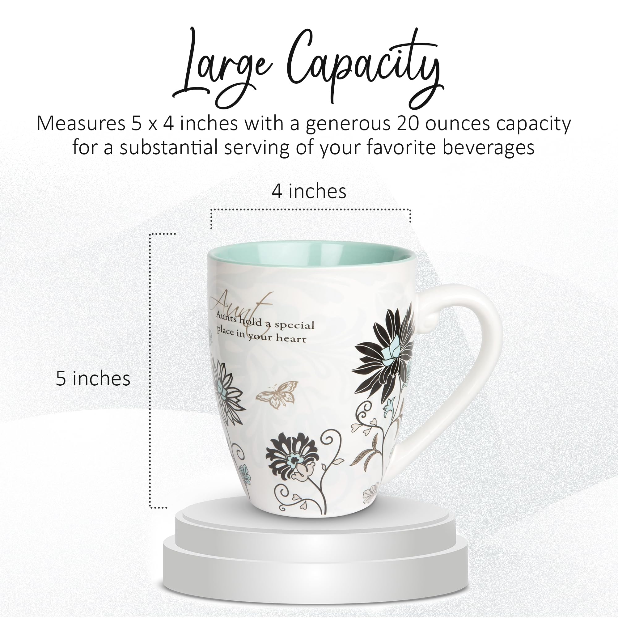 Taza cerámica Pavilion para tía con diseño multicolor duradero