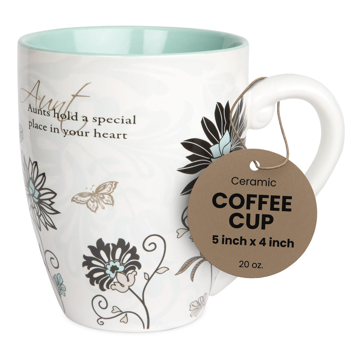 Taza Pavilion para tía con diseño floral, ideal para café diario