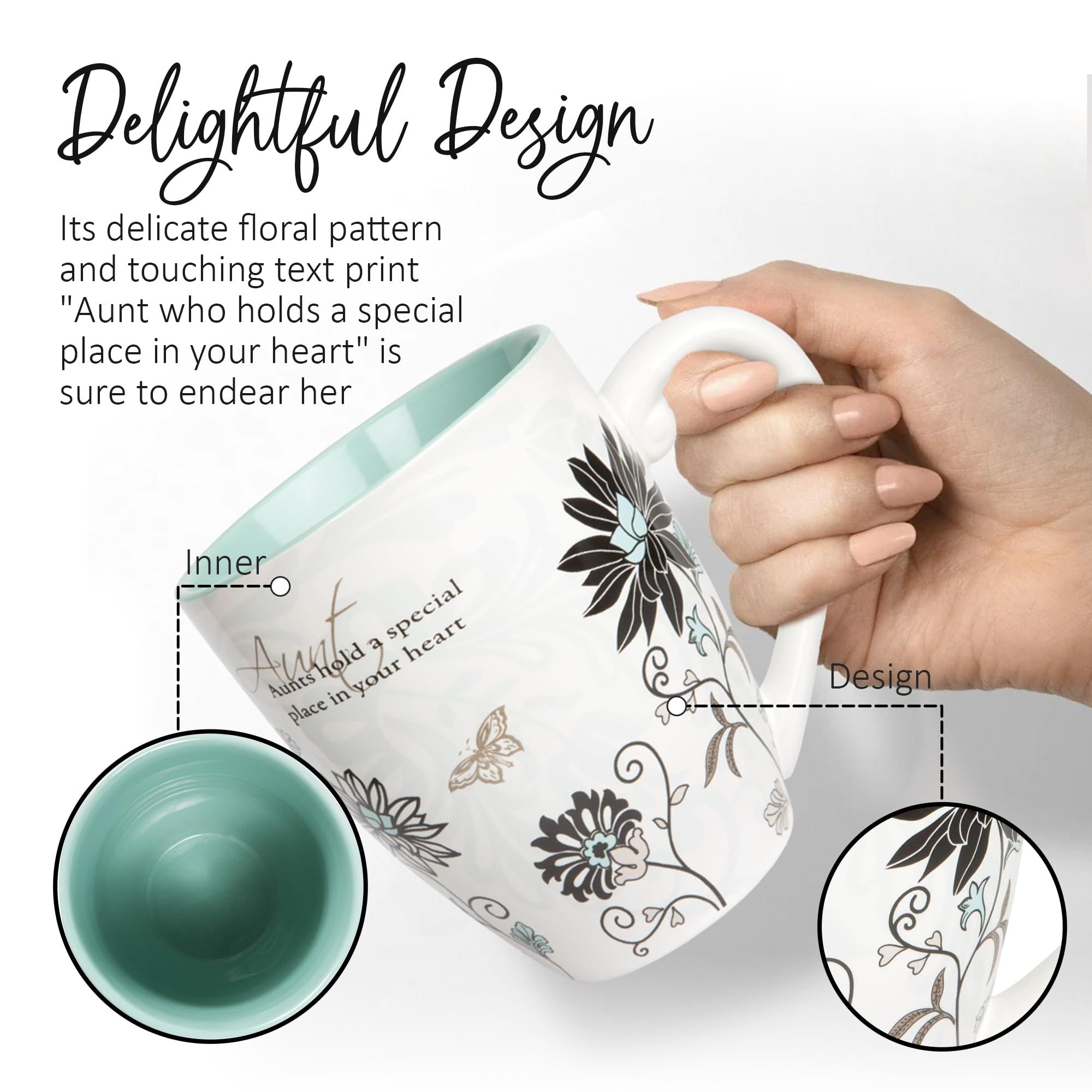 Taza Pavilion para tía con mensaje especial, regalo considerado