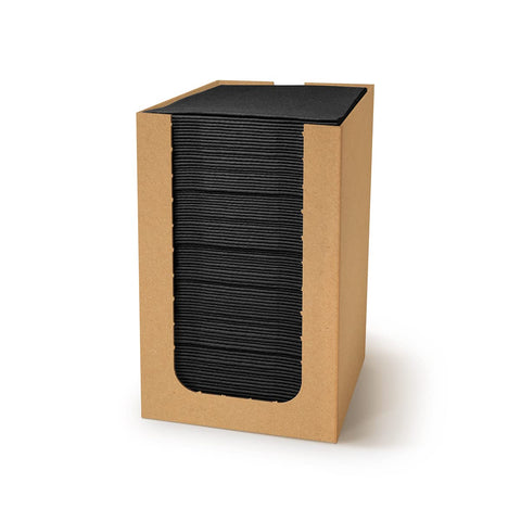 PAW Decor Collection servilletas negro 4x4 dobladas para eventos.