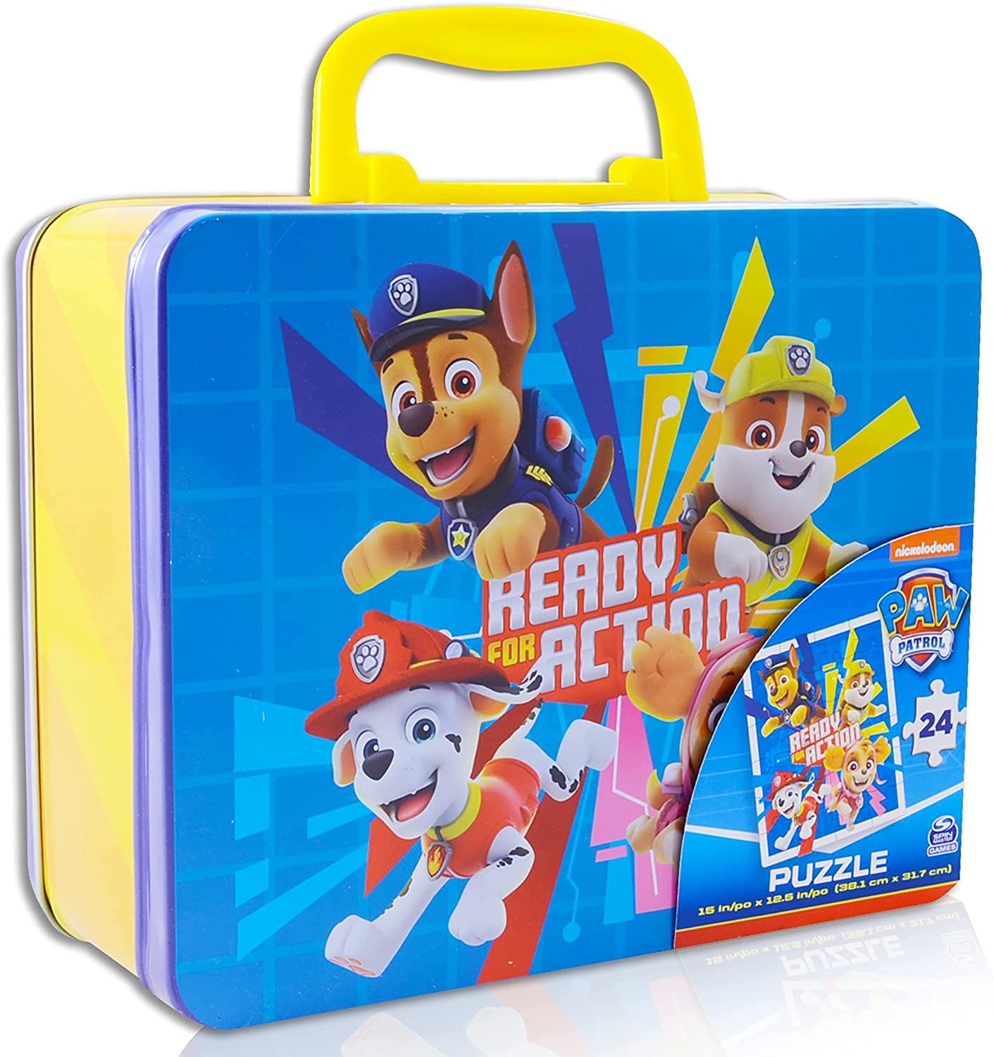 Lonchera Paw Patrol con rompecabezas de 24 piezas para la escuela.
