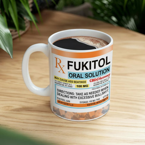 Pawfect House Fukitol, diseño divertido, añade humor al momento del café.