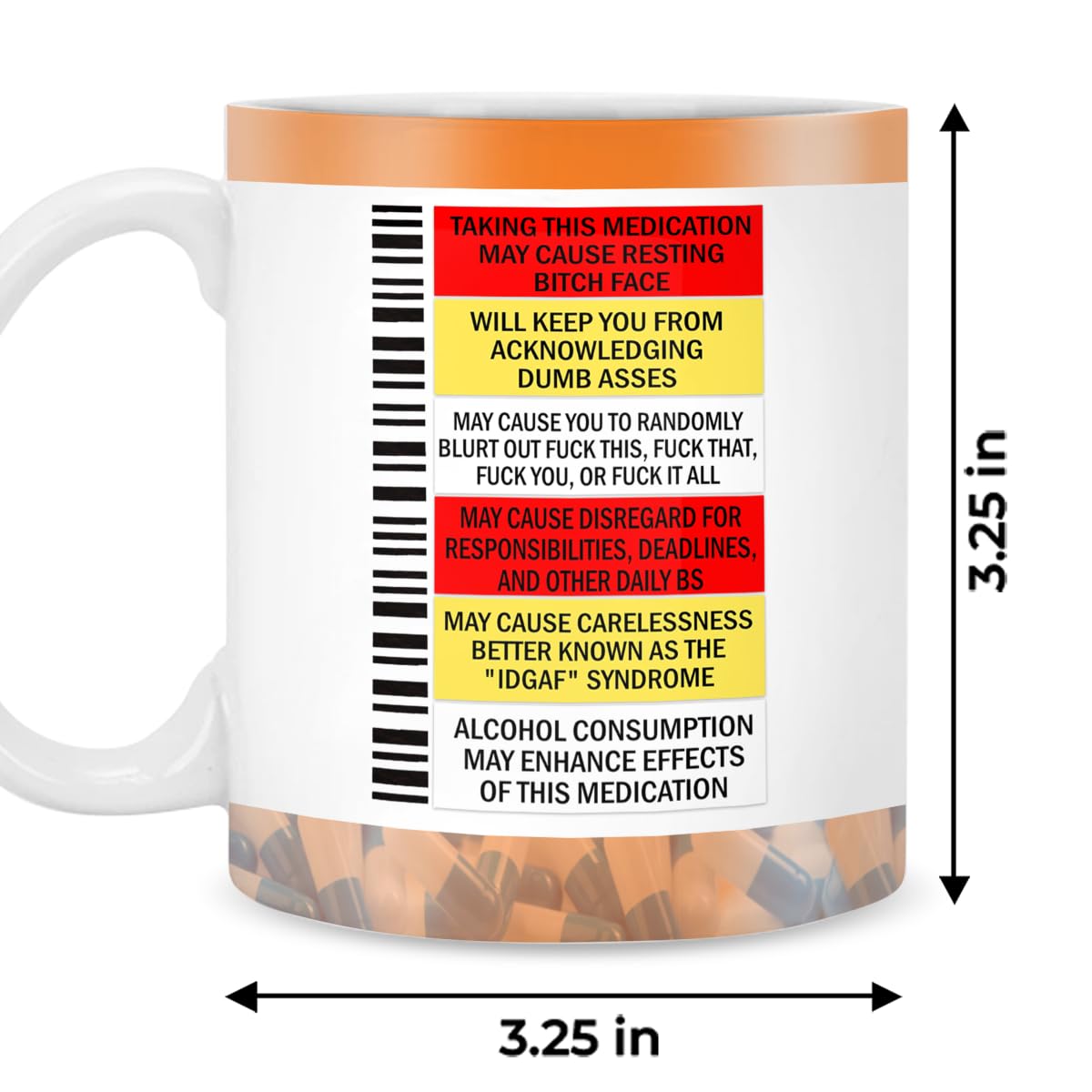 Taza Pawfect House Fukitol con impresión doble, diseño visible por ambos lados.
