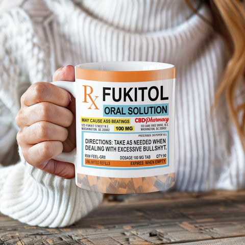 Taza Pawfect House Fukitol regalo de Navidad para colegas, para empezar el día con humor.