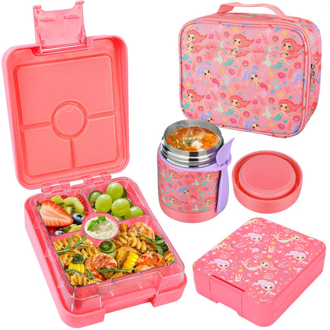 Pawtong Bento lonchera 4 compartimentos evita mezclas y olores