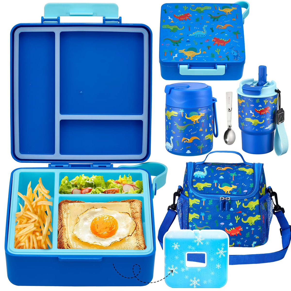 Pawtong caja-almuerzo con bento, ideal para almuerzos escolares y equilibrados.