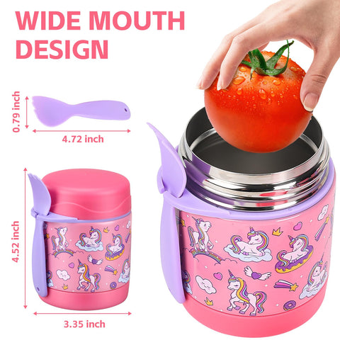 Pawtong lonchera de 10 oz, tamaño ideal para meriendas en la escuela.