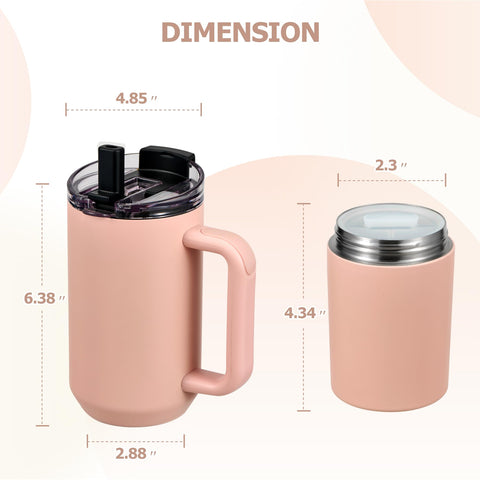 Pawtong tumbler rosa con diseño moderno para uso diario.