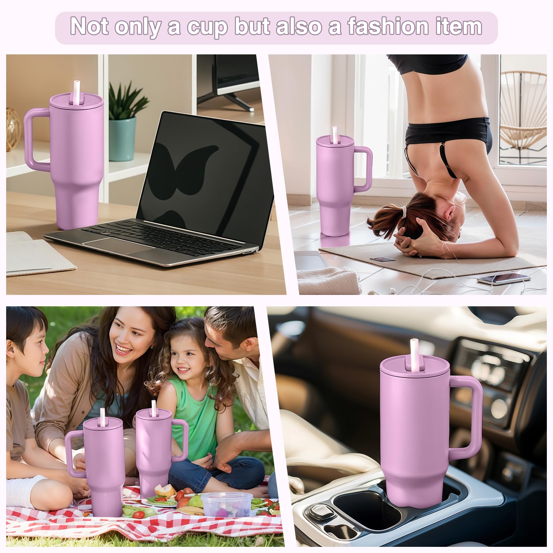 Pawtong vaso color morado magnético, diseño atractivo.