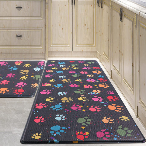 PCSWEET HOME: huellas de gato en alfombra de cocina, apoyo cómodo para sesiones largas