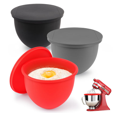 Pcttoil forro silicona tazón 5qt kit para KitchenAid, almacenamiento práctico de masas.