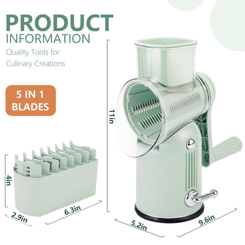 PDAENLKY rallador en cocina, ideal para queso patatas y verduras.