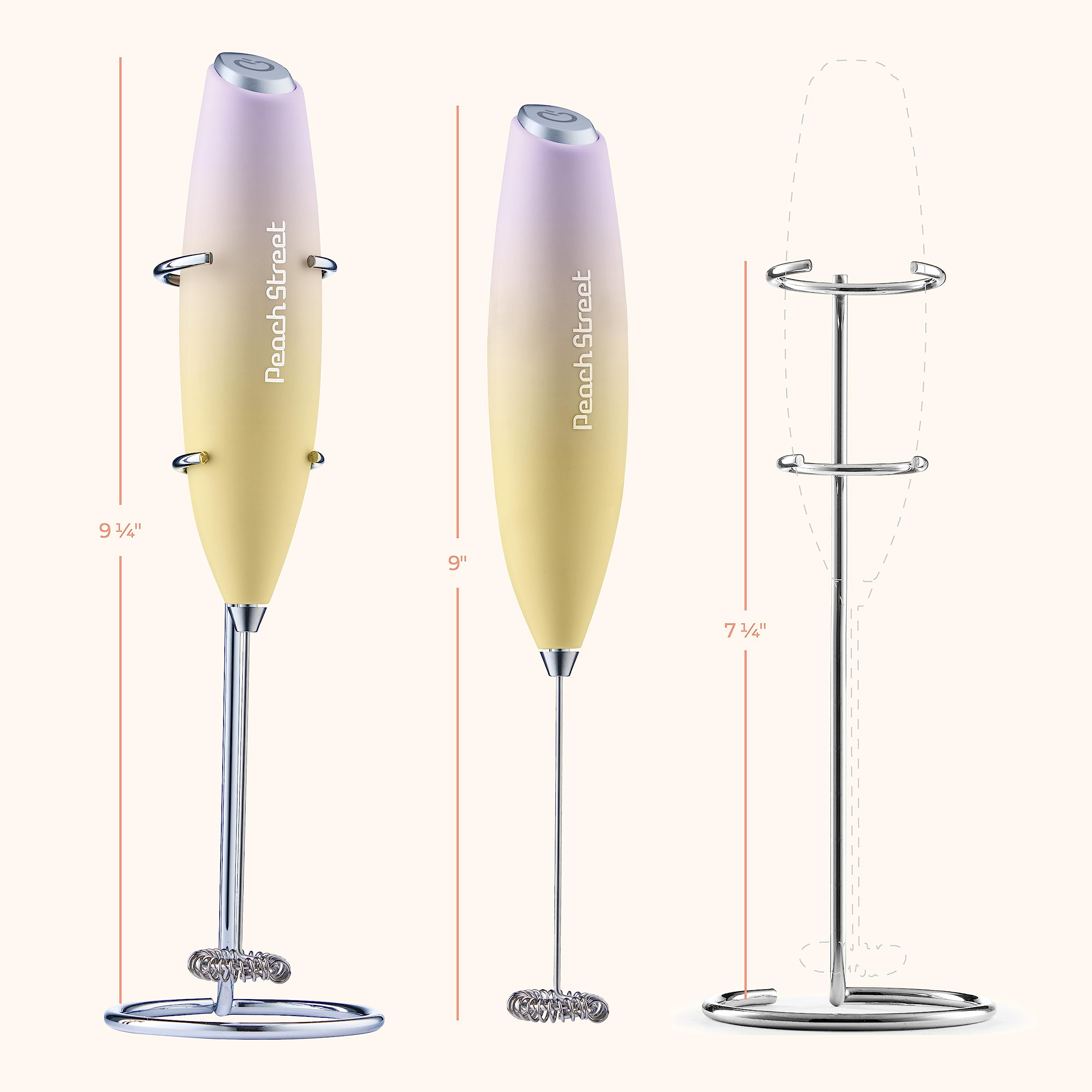 Peach Street batidora lavanda banana, diseño elegante y ergonómico.
