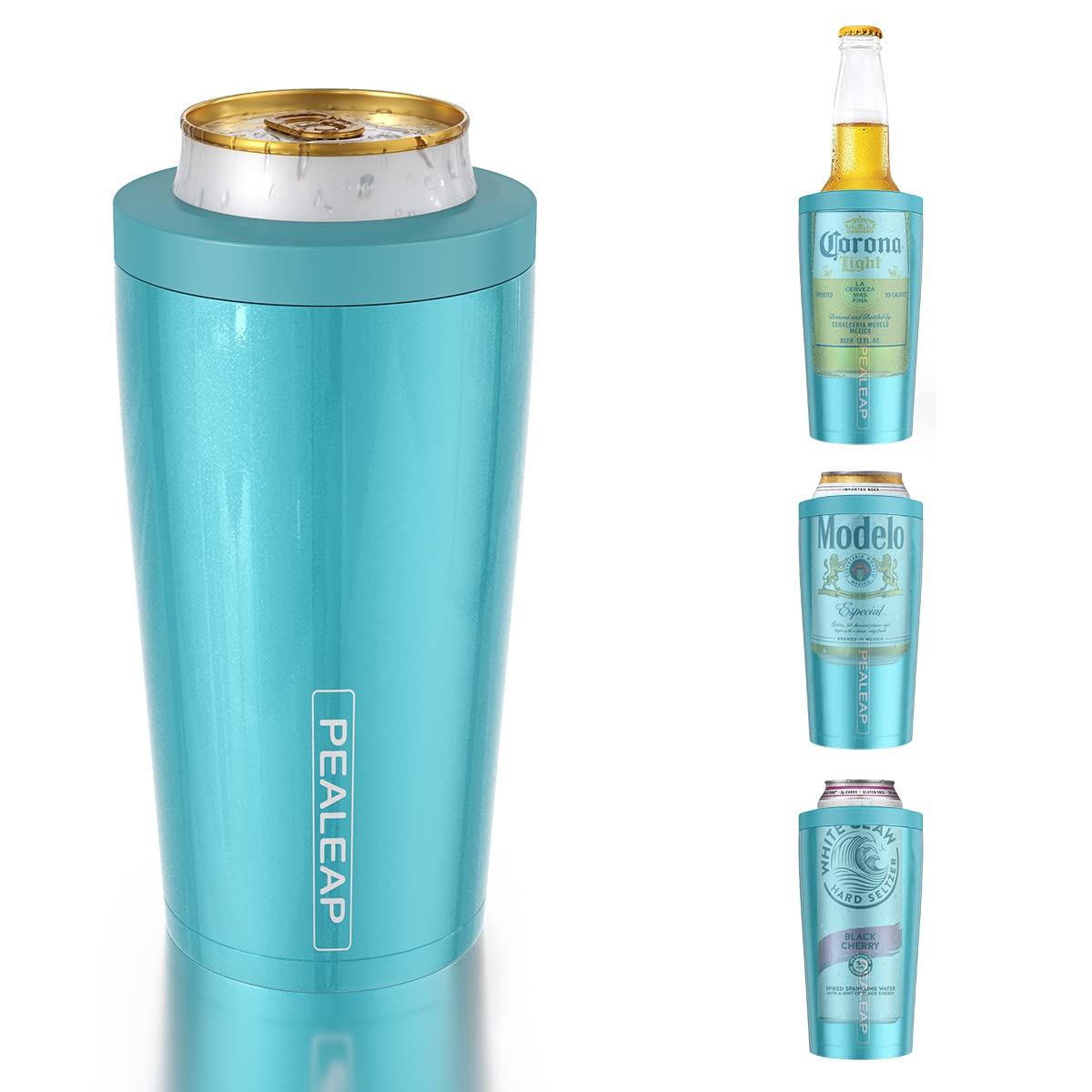 Pealeap 4 en 1 enfriador para latas 12 oz, frío duradero