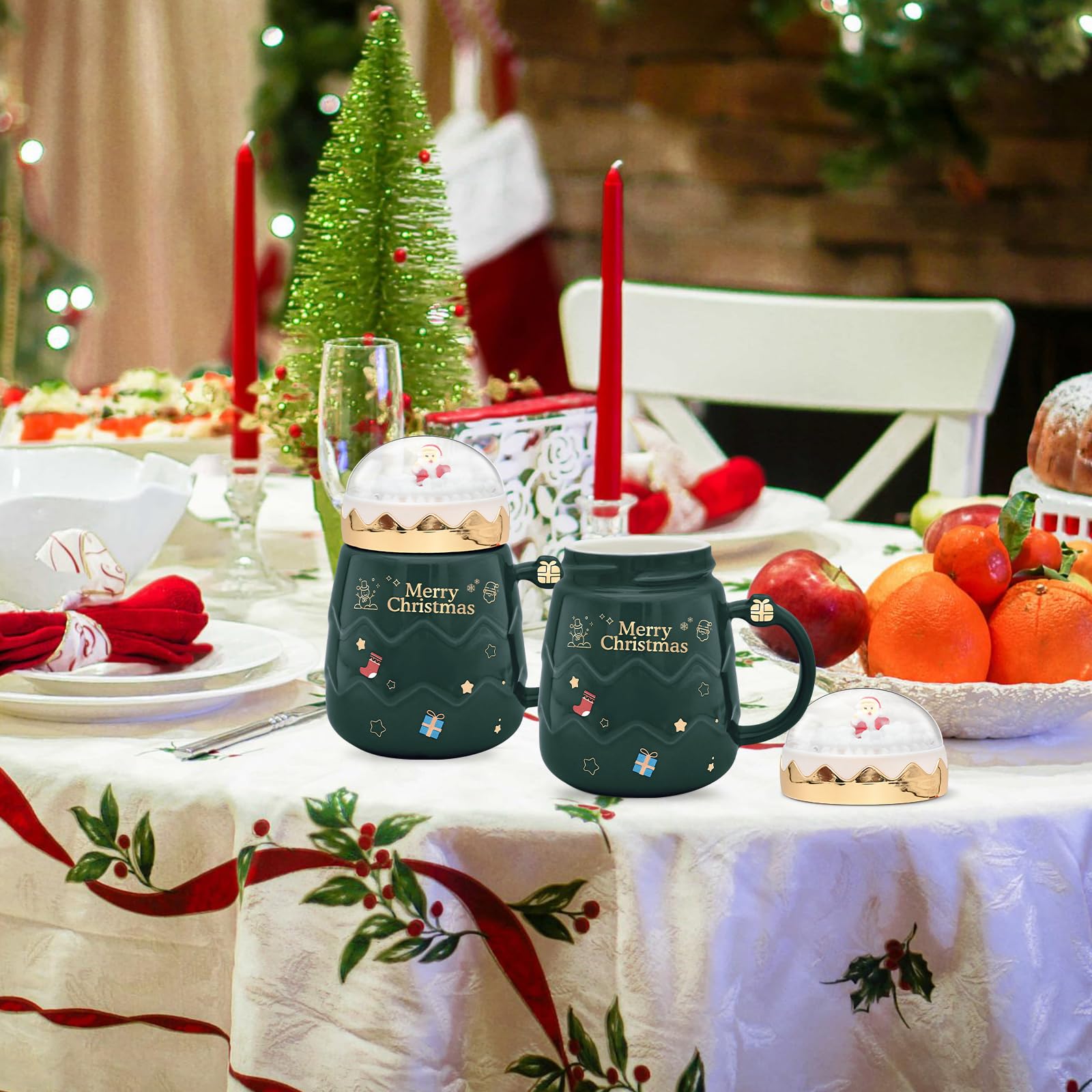 Peclek: diseño invernal con detalle decorativo para la mesa.