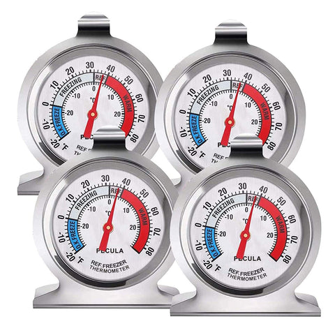 Termómetro PECULA para refrigerador con dial grande facilita lectura.
