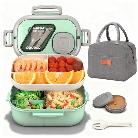 PEDECO Bento Set: caja de almuerzo apilable para comidas ordenadas y fáciles de llevar.