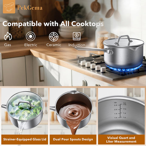 Apta para inducción y todas las cocinas modernas.