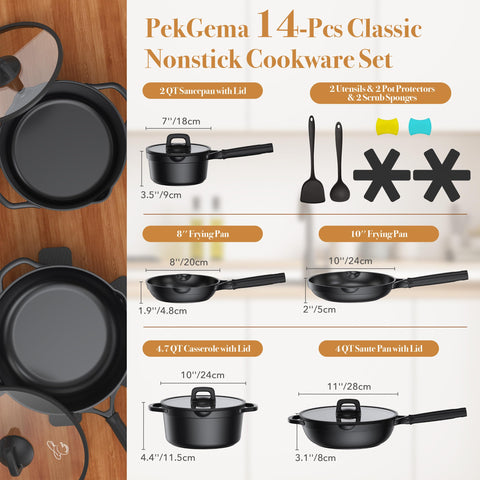 PekGema sarten de 10 pulgadas antiadherente para dorar y desmoldar sin esfuerzo