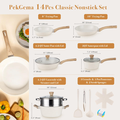 PekGema: sartén de 8 pulgadas cerámica ideal para saltear sabores.