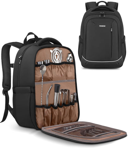 PEKREWS Bolsa Bartender Capacidad Amplia: perfecta para transportar botellas y utensilios